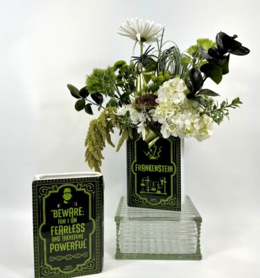Arrangement in Halloween Book Vase